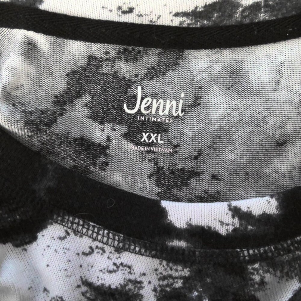 New Jenni Intimates Tie Dye Casual Top Sleep Top Stretch Knit Pullover NWOT  XXL
